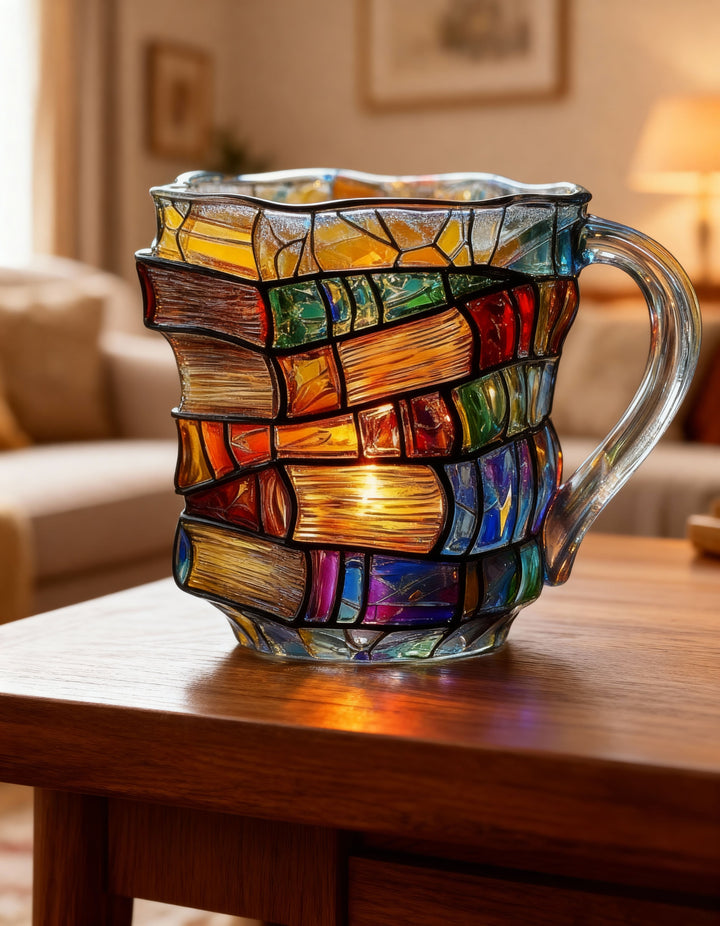 LUMIBOOK | STAINED GLASS BOOK MUG